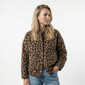 Bomberjakke dame leopardprint set forfra